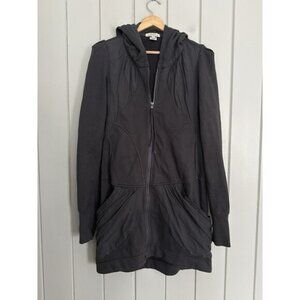 Prairie Underground Charcoal Gray Guinevere Midi Hoodie Size S Small Lagenlook